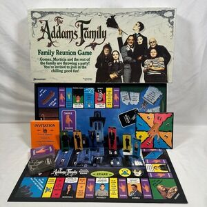 Vintage Pressman THE ADDAMS FAMILY Family Reunion Board Game 1991 Wednesday